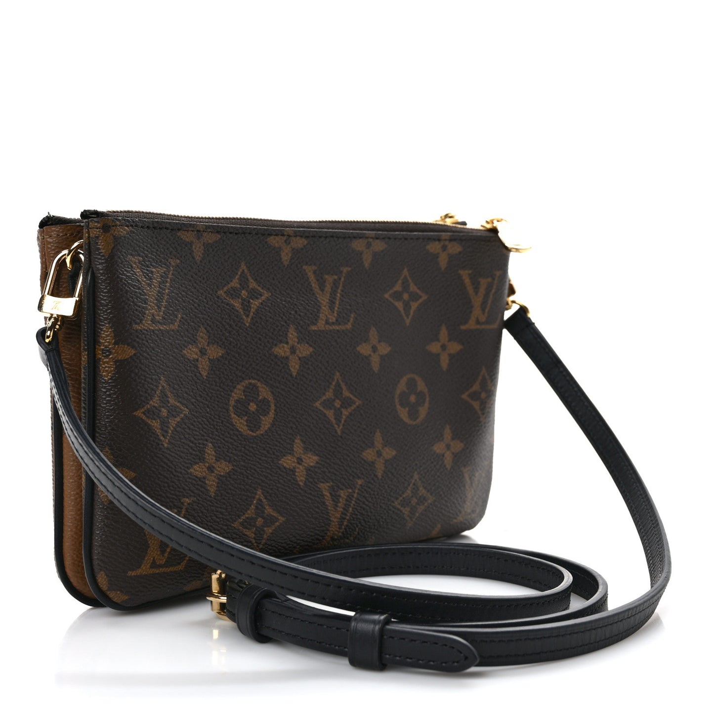 Reverse Monogram Giant Double Zip Pochette