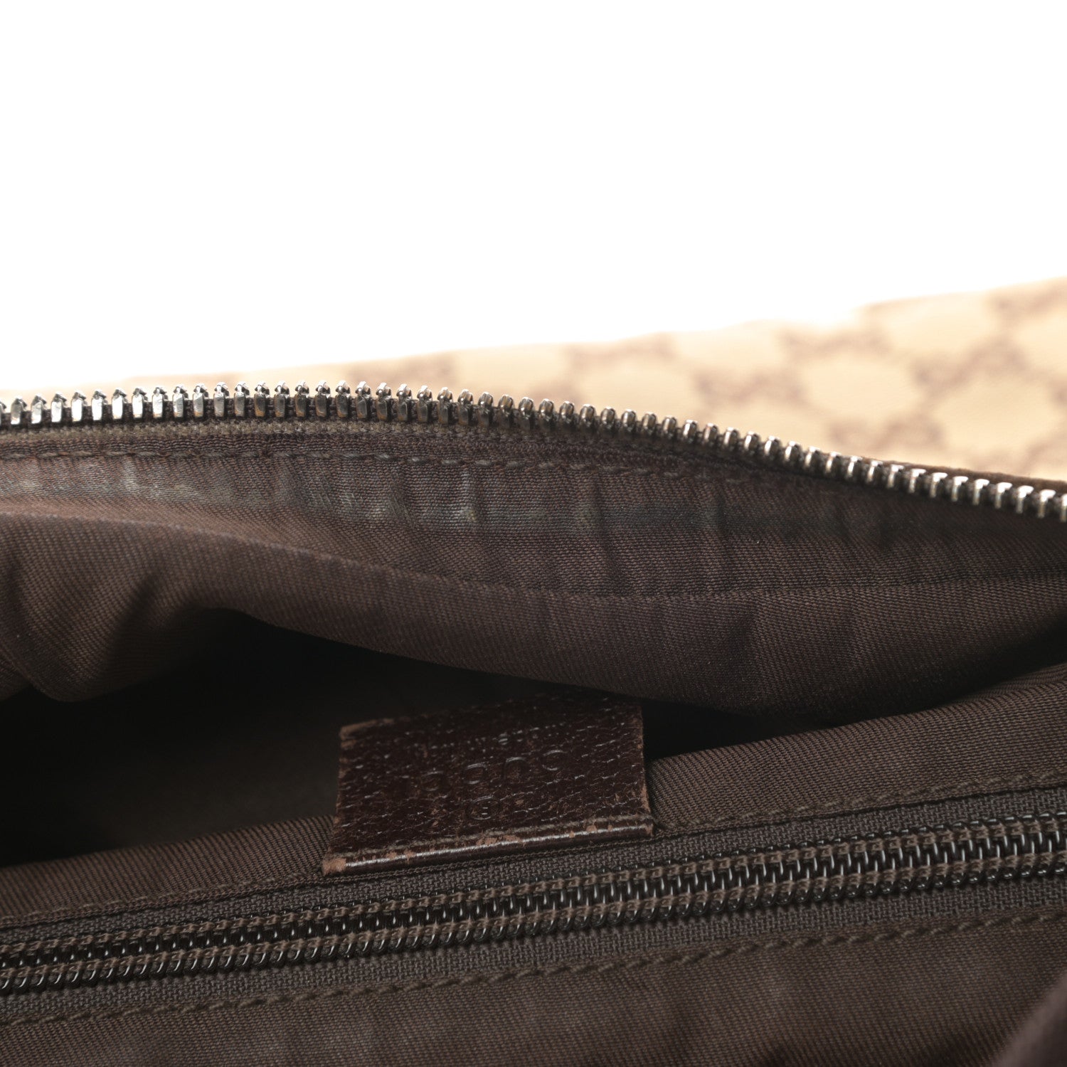 Gucci Monogram Medium Half Moon Hobo Dark Brown 12 of 16