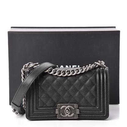 Chanel Caviar Quilted Small Boy Flap Black 11 of 11