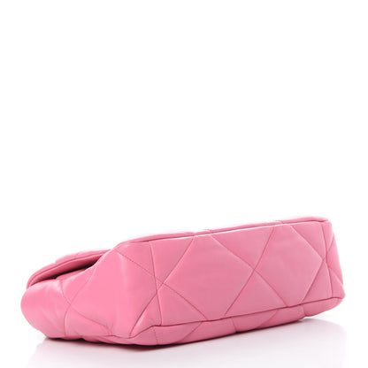 Chanel Goatskin Quilted Large Chanel 19 Flap Pink 4 of 11