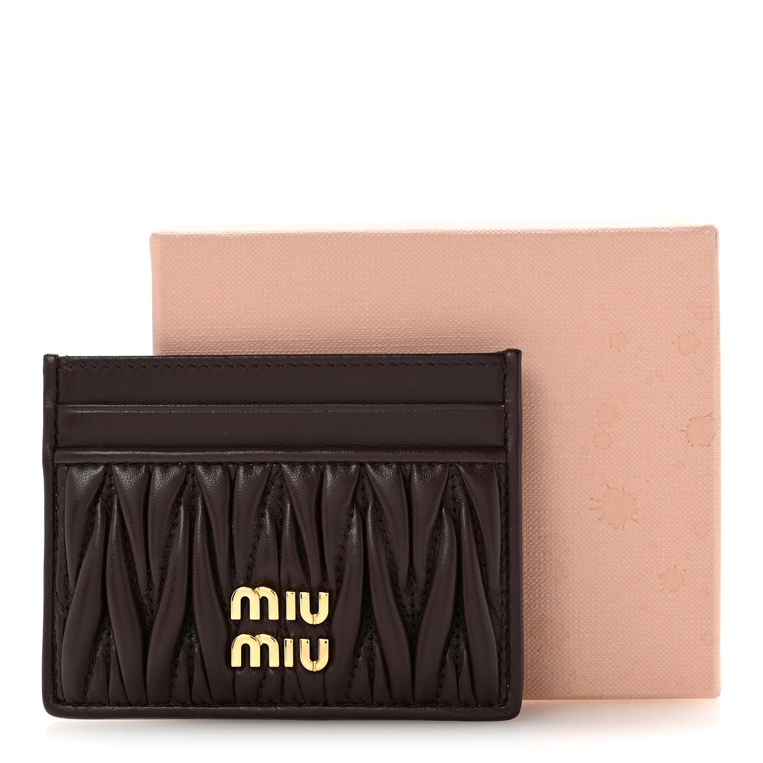 Miu Miu Nappa Matelasse Card Holder Radica 9 of 9