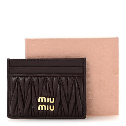 Miu Miu Nappa Matelasse Card Holder Radica 9 of 9