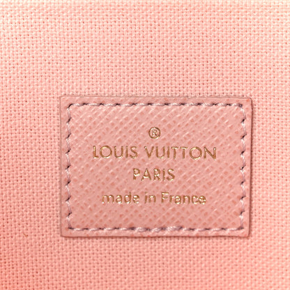 Louis Vuitton Damier Azur Pochette Felicie Chain Wallet Rose Ballerine 8 of 12
