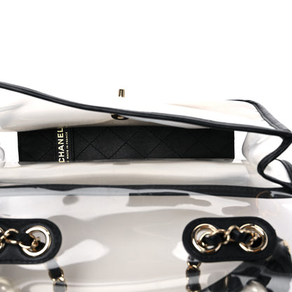 Chanel Lambskin PVC Sand By The Sea Flap With Pearl Strap Black 5 of 11
