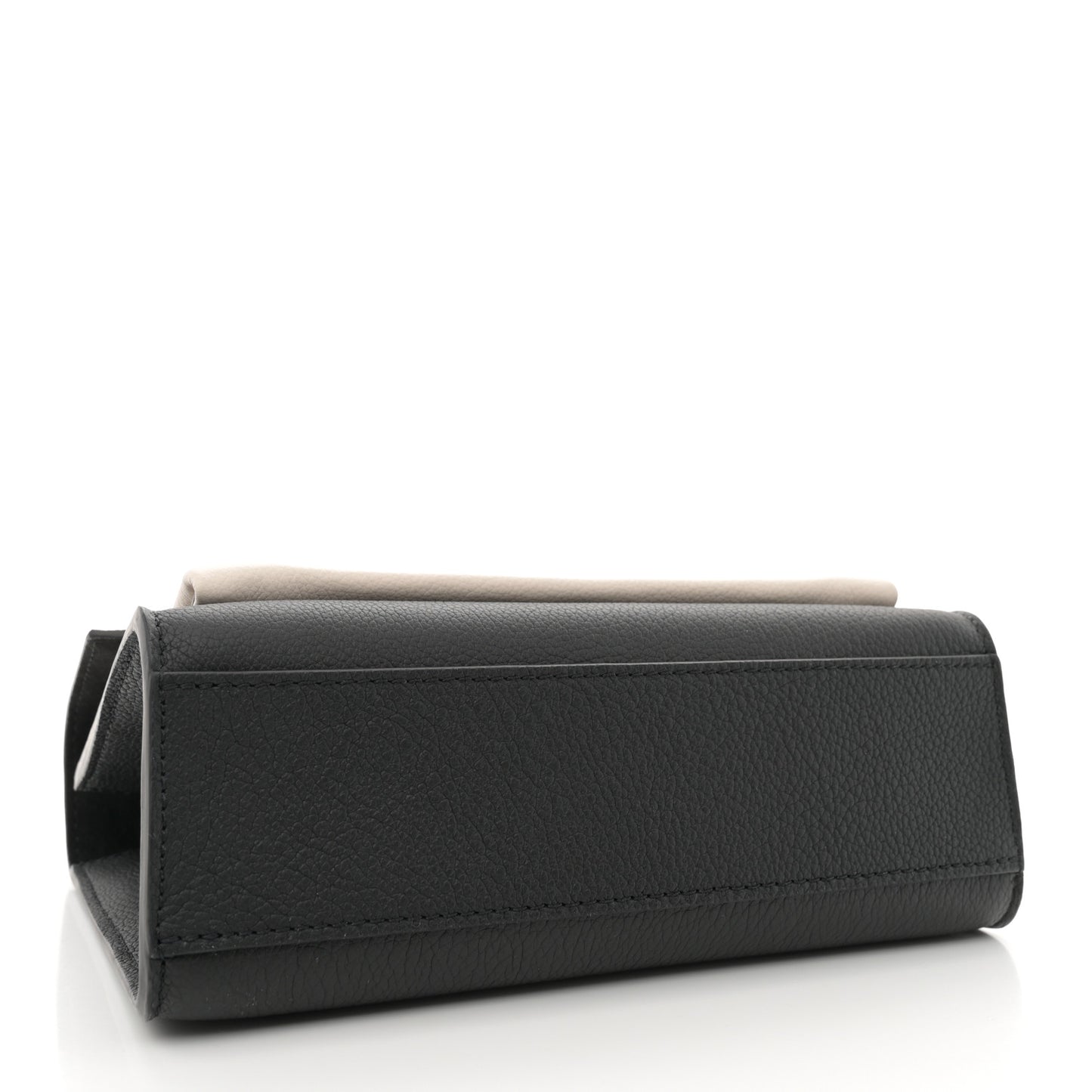 Soft Calfskin Mylockme Chain Bag BB Black Creme