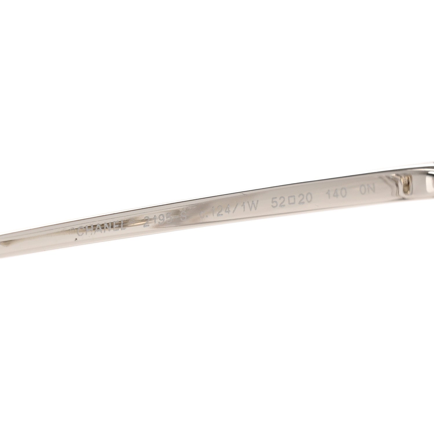 Chanel Metal Removable Pearl Chain Square Eyeglasses 2195-S Silver 5 of 8