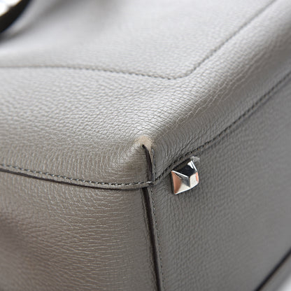 MCM Grained Calfskin Sarah Medium Visetos Hobo Grey 10 of 12