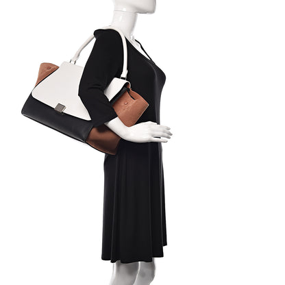 Celine Smooth Calfskin Suede Large Tri-Color Trapeze Peach 2 of 10