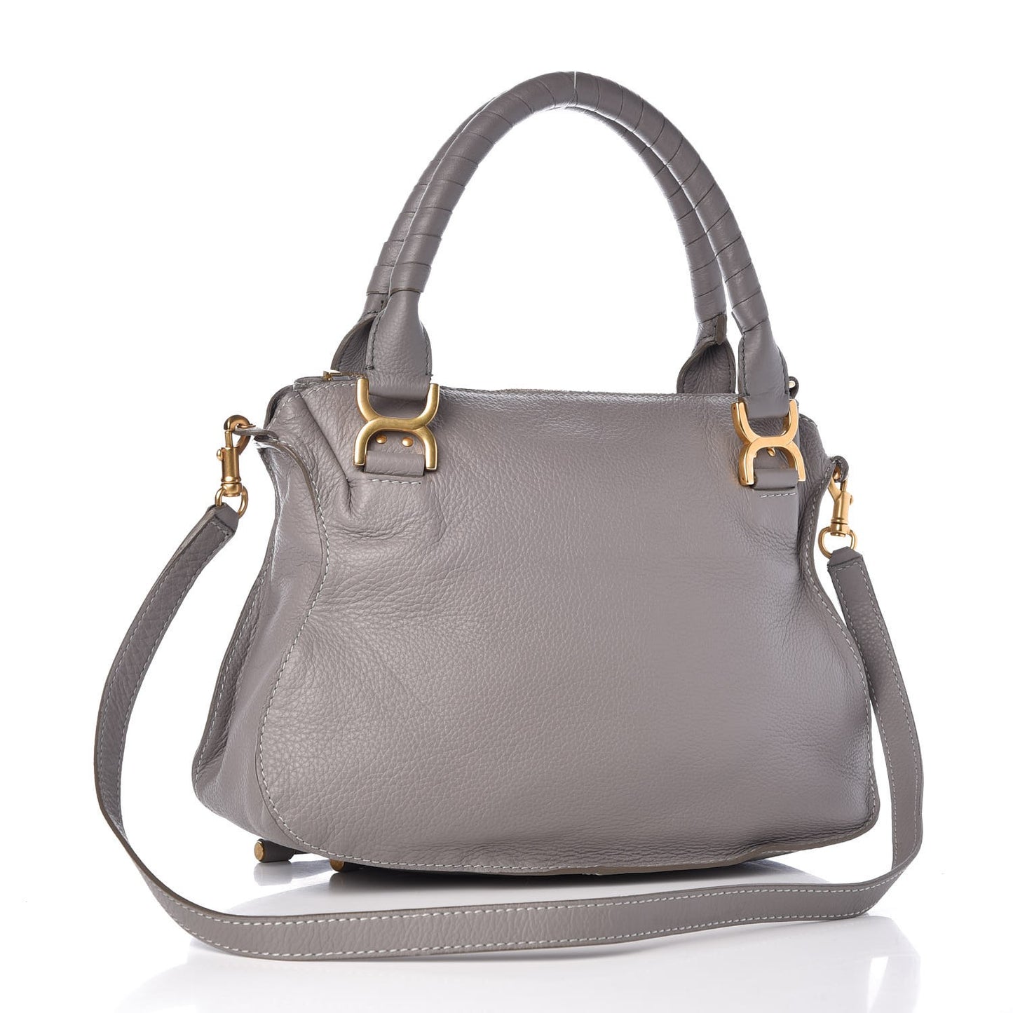 Calfskin Medium Marcie Satchel Cashmere Grey