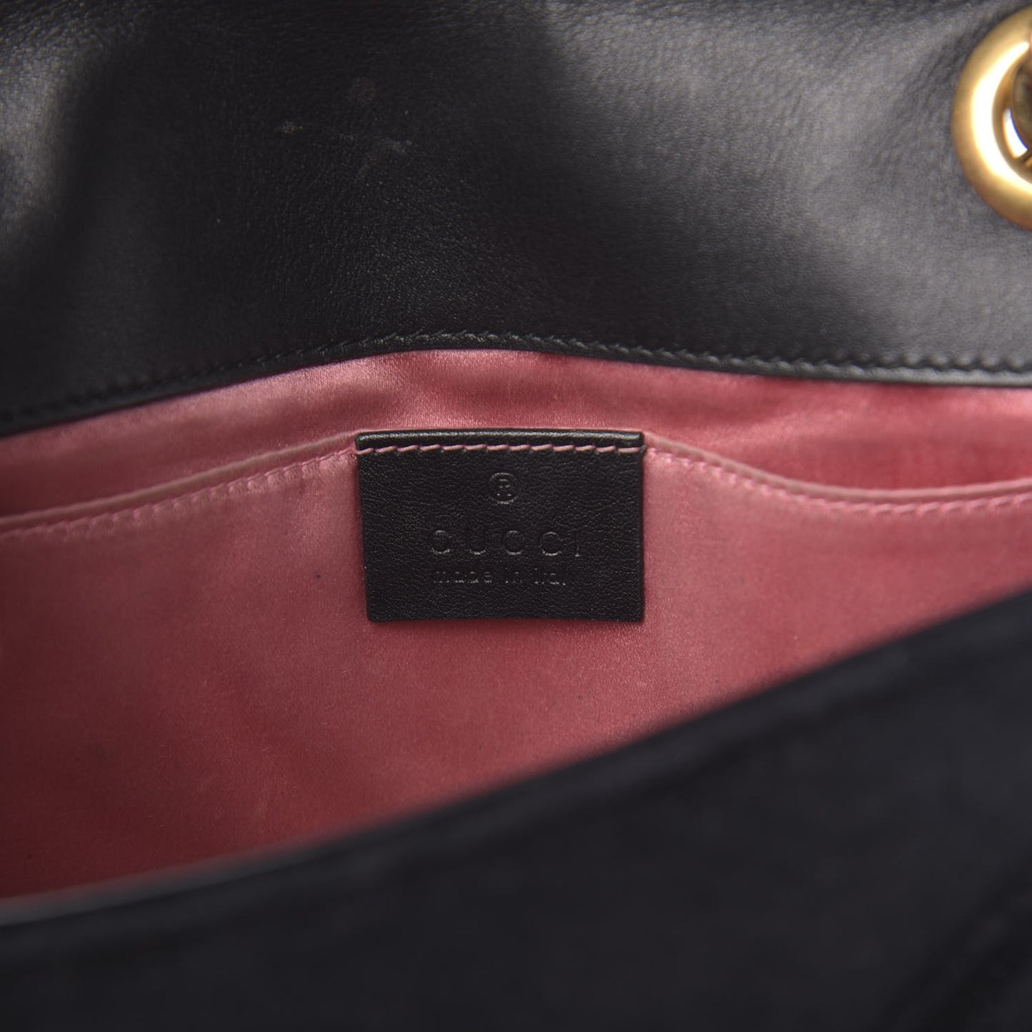 Velvet Matelasse Mini GG Marmont Shoulder Bag Black