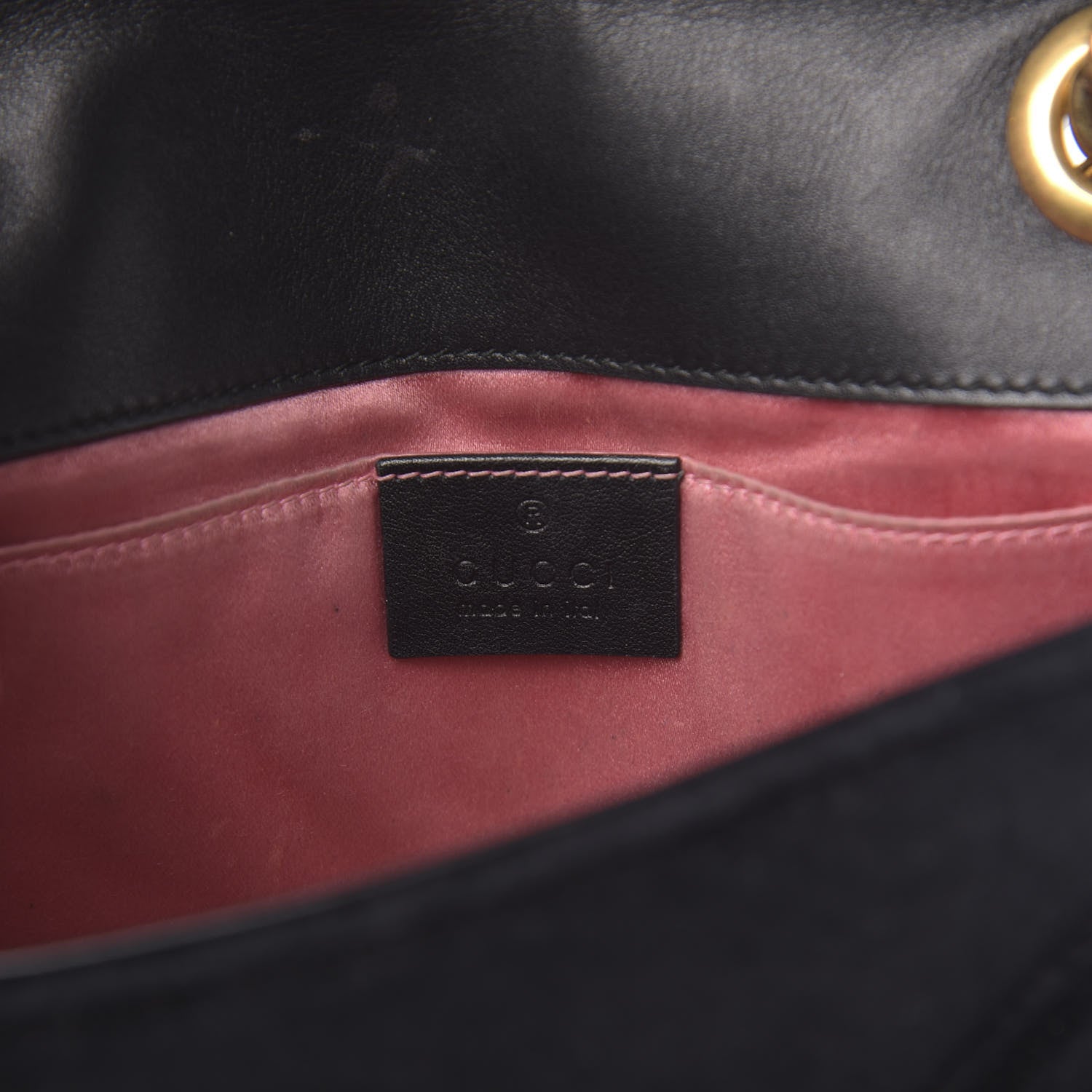 Gucci Velvet Matelasse Mini GG Marmont Shoulder Bag Black 7 of 14