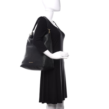 Burberry Grainy Calfskin Medium Hobo Black 2 of 11