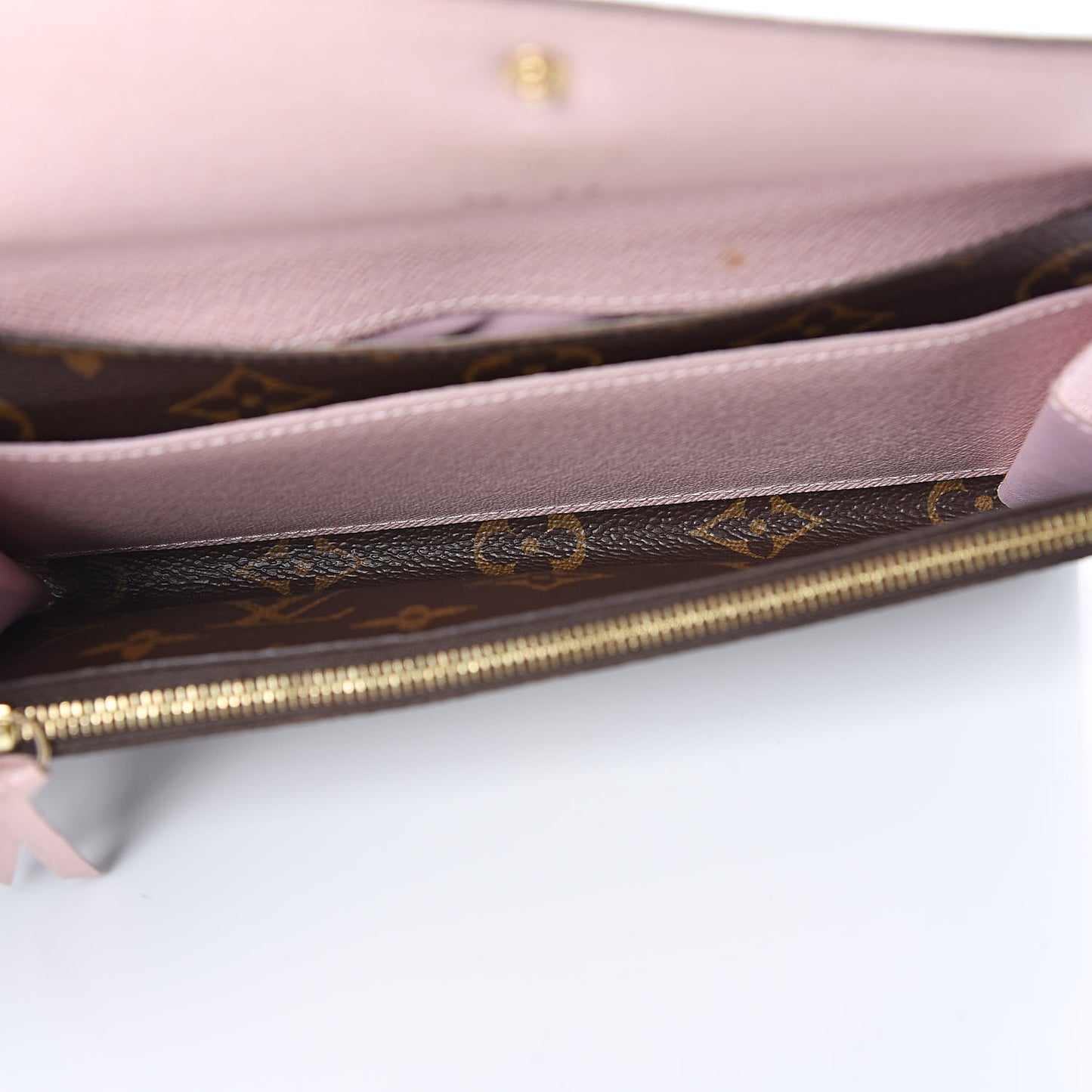 Monogram Emilie Wallet Rose Ballerine