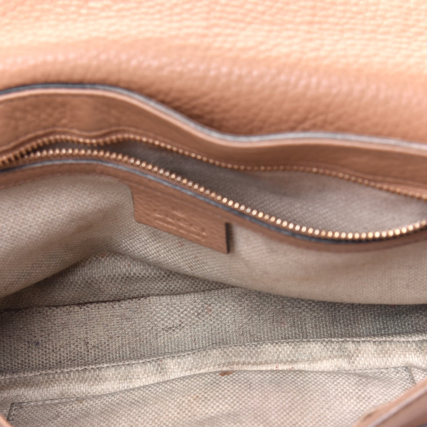 Pebbled Calfskin Medium Soho Flap Crossbody Camelia