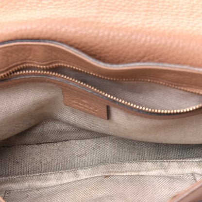 Gucci Pebbled Calfskin Medium Soho Flap Crossbody Camelia 5 of 25
