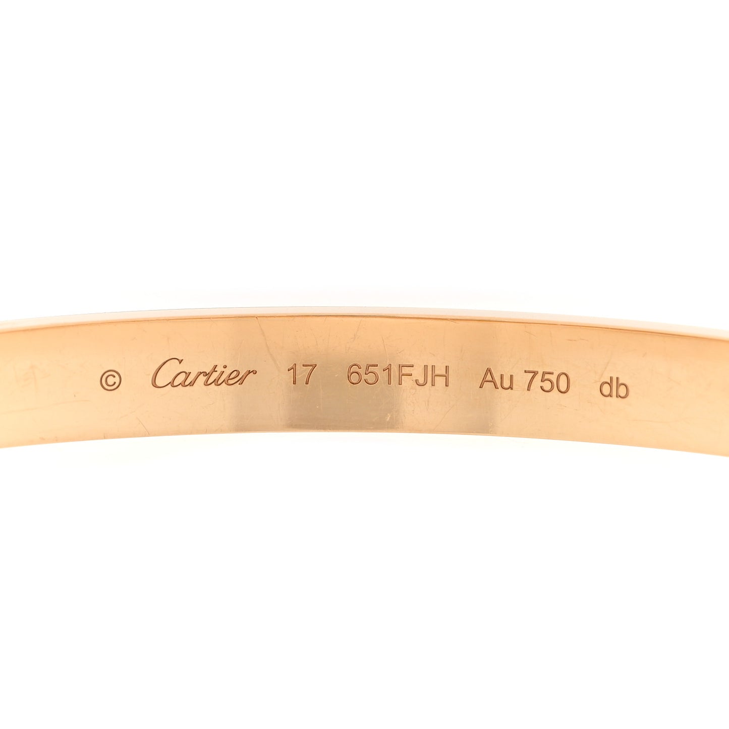 18K Yellow Gold LOVE Bracelet 17