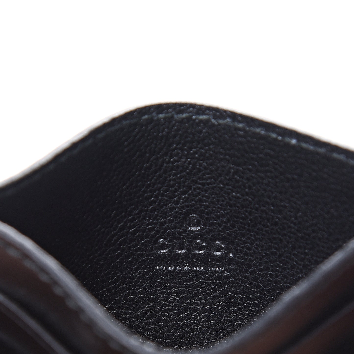 Calfskin GG Card Holder Black