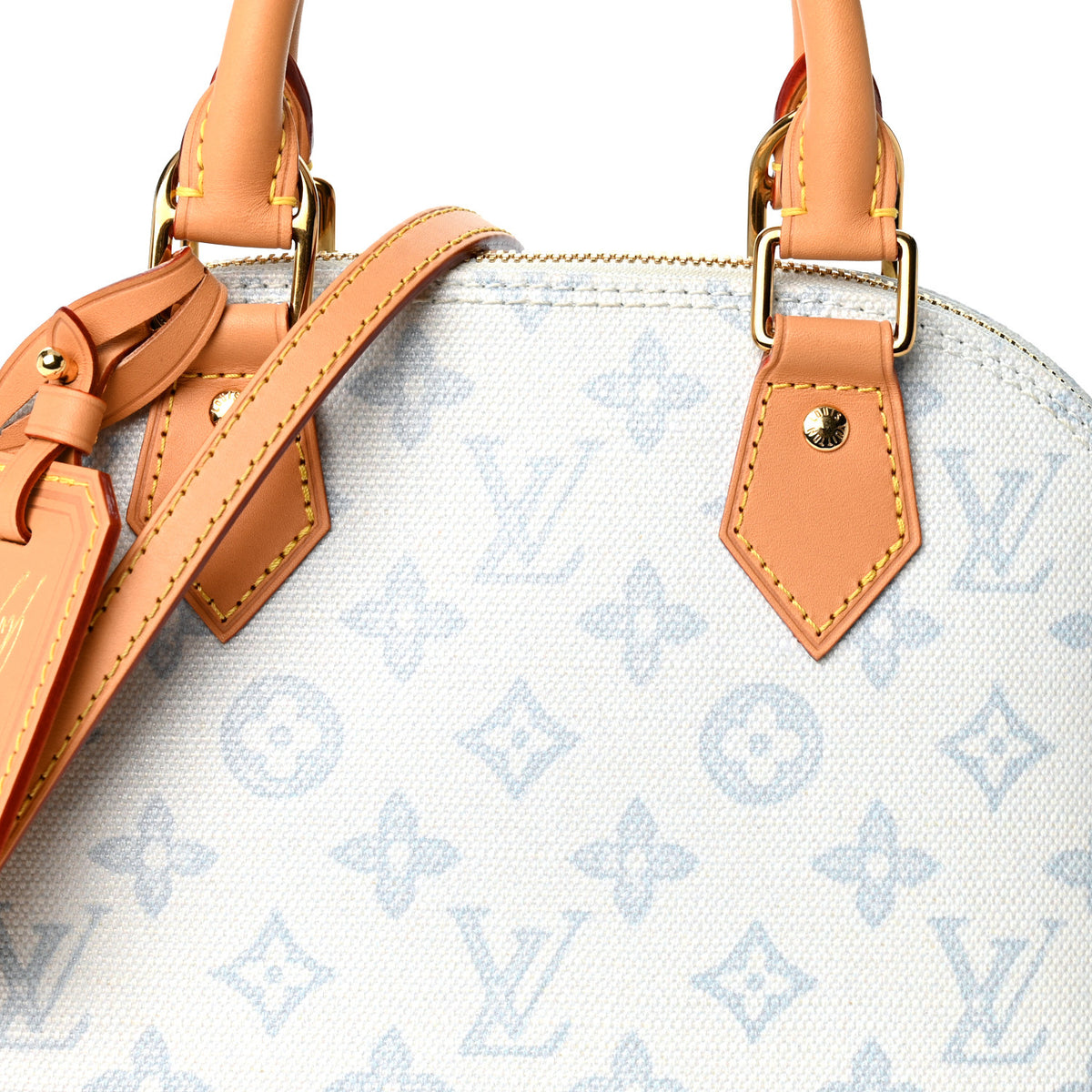 Louis Vuitton Monogram Origine Lin Alma BB Bleu Courrier 7 of 10