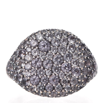 David Yurman 18K White Gold Color Changing Garnet Pinky Ring 45.5 3.5 1 of 5
