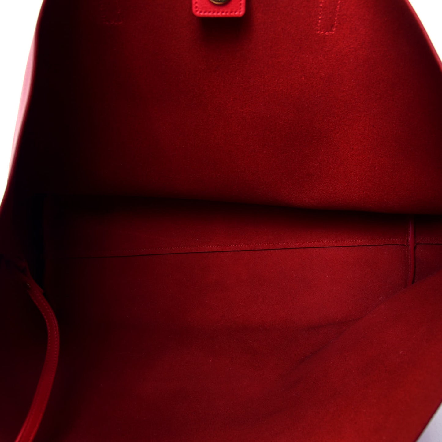 Calfskin Large Shopping Tote Red