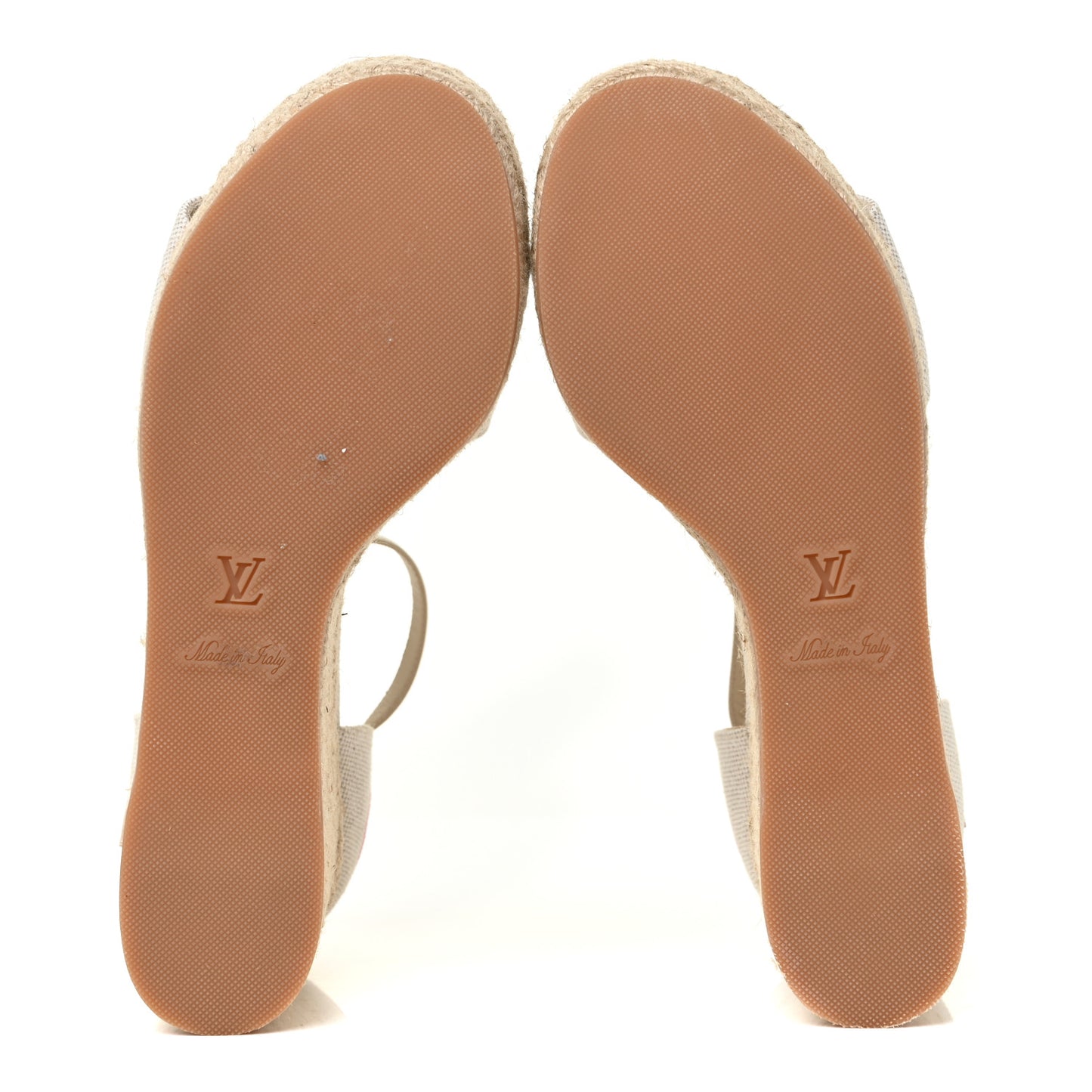 Canvas Monogram Starboard Espadrille Wedge Sandals 39.5