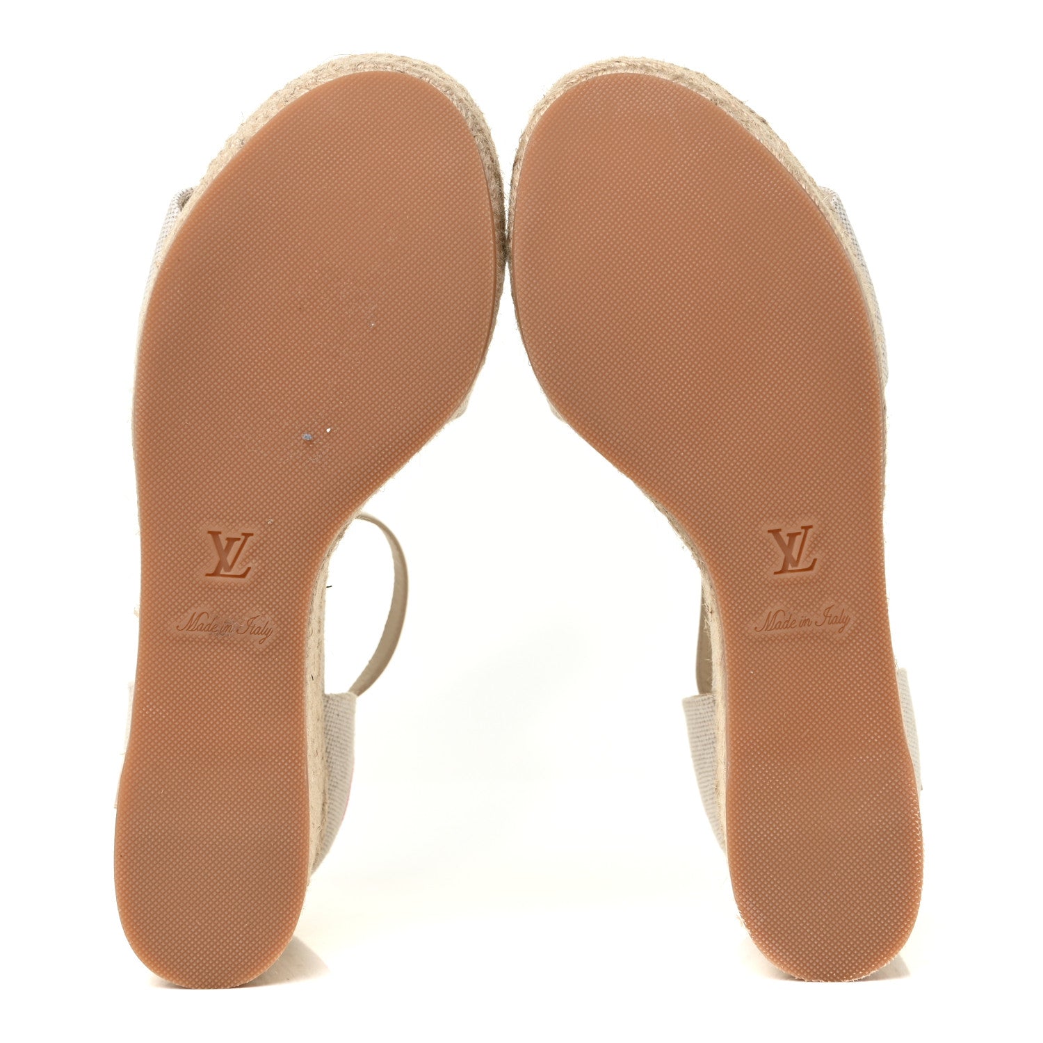 Louis Vuitton Canvas Monogram Starboard Espadrille Wedge Sandals 39.5 5 of 10