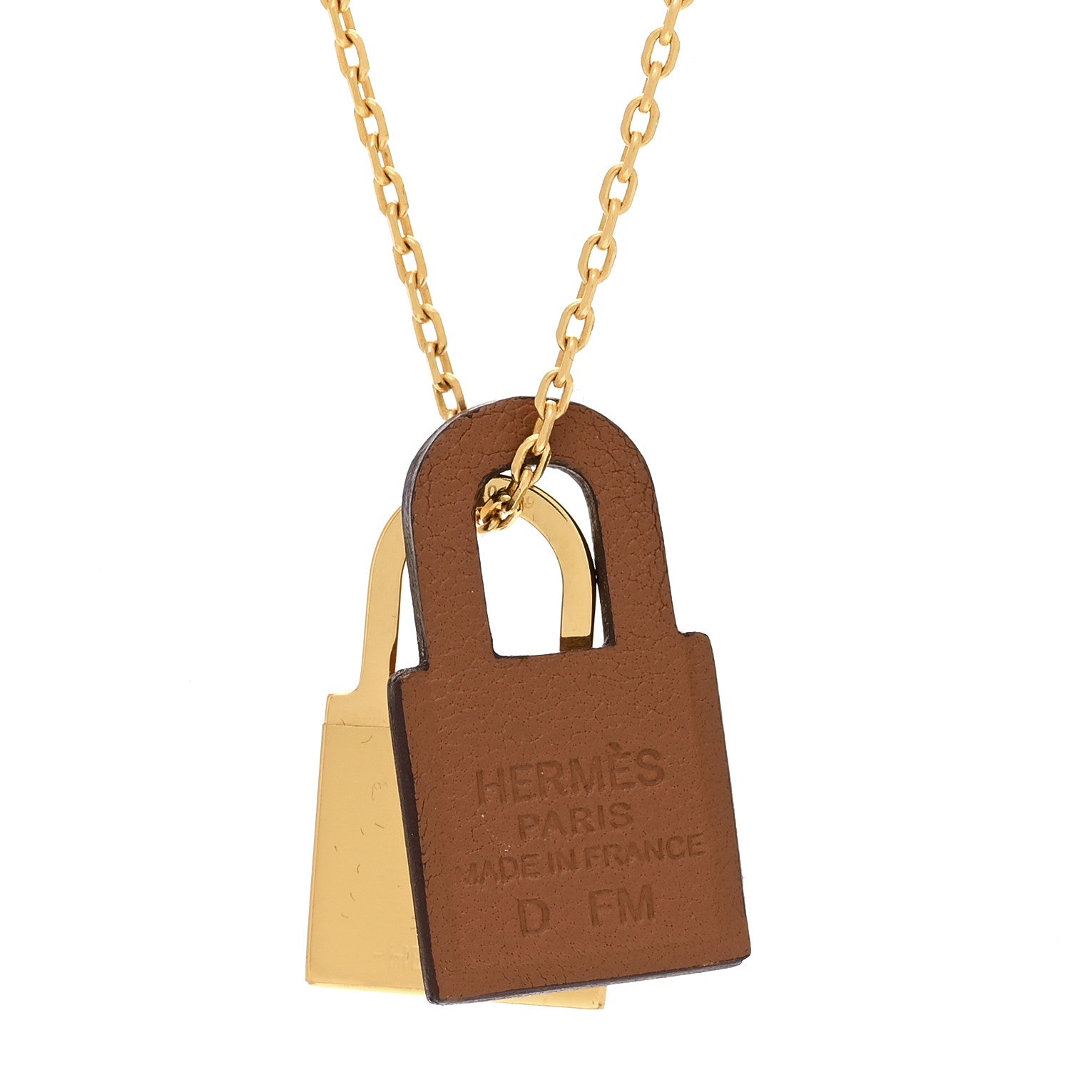 Hermes Swift O'Kelly Pendant Necklace Gold 3 of 3