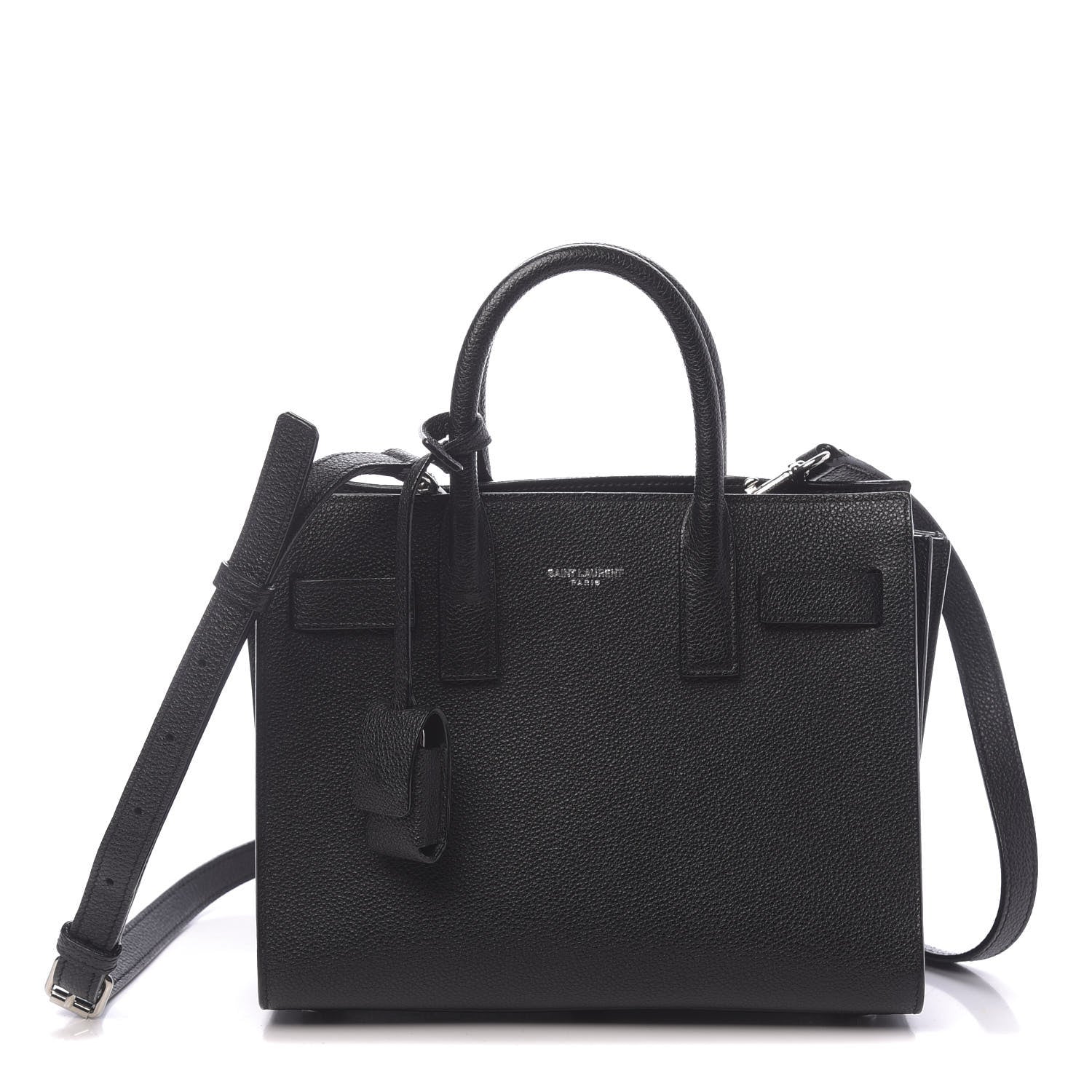 Saint Laurent Grained Calfskin Nano Sac De Jour Black 1 of 11