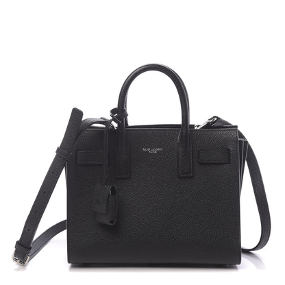 Saint Laurent Grained Calfskin Nano Sac De Jour Black 1 of 11