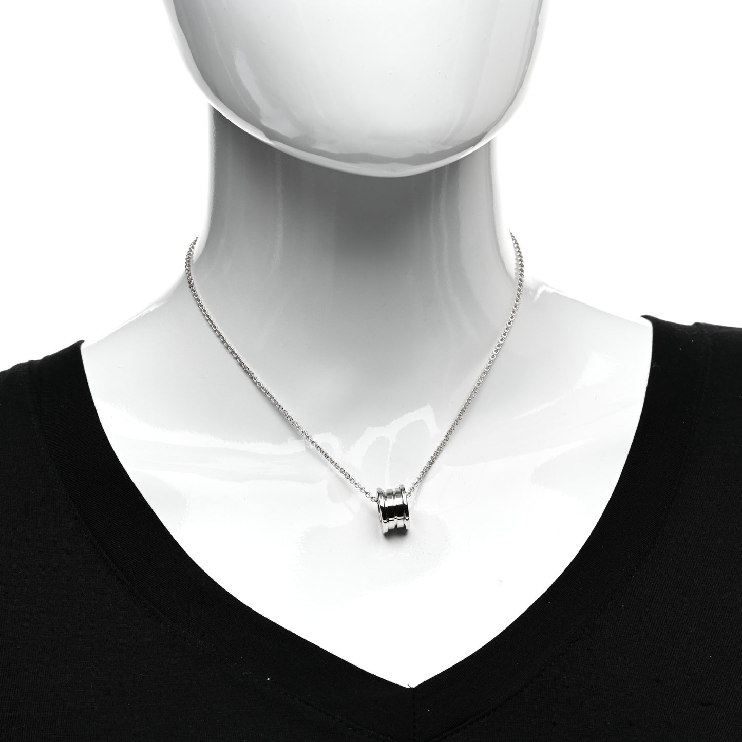 18K White Gold B.Zero1 Pendant Necklace