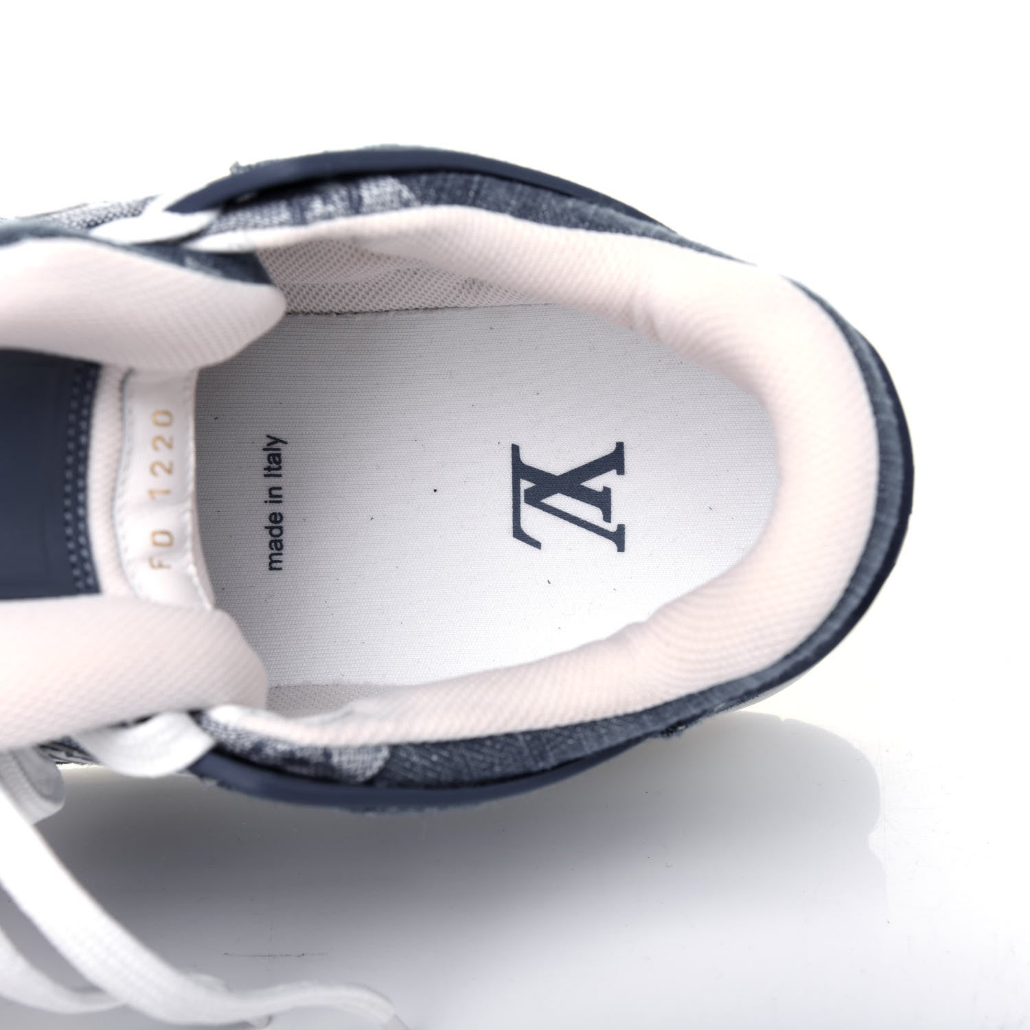 Louis Vuitton Monogram Denim Mens Trainer Sneakers 7 Blue 6 of 9