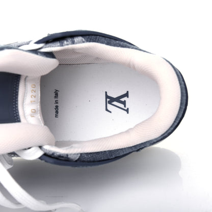 Louis Vuitton Monogram Denim Mens Trainer Sneakers 7 Blue 6 of 9