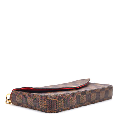 Louis Vuitton Damier Ebene Pochette Felicie Chain Wallet 4 of 9