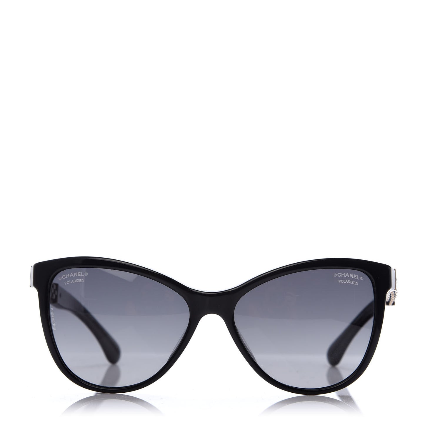 Cat Eye Chain Polarized Sunglasses 5326 Black