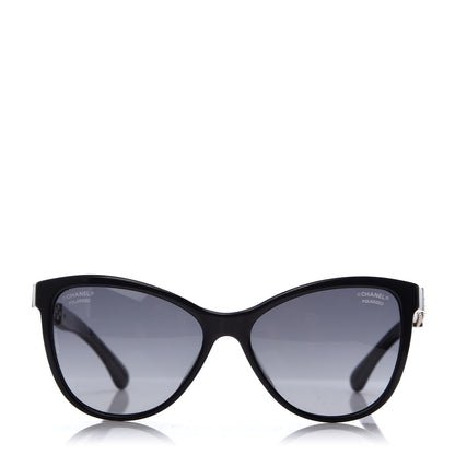 Chanel Cat Eye Chain Polarized Sunglasses 5326 Black 2 of 8