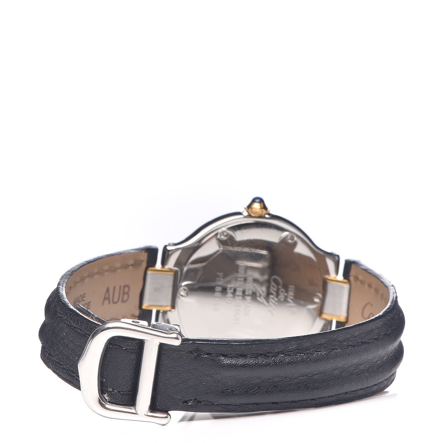 Cartier Stainless Steel 18K Yellow Gold Calfskin 28mm Must De 21 Quartz Watch 4 of 11
