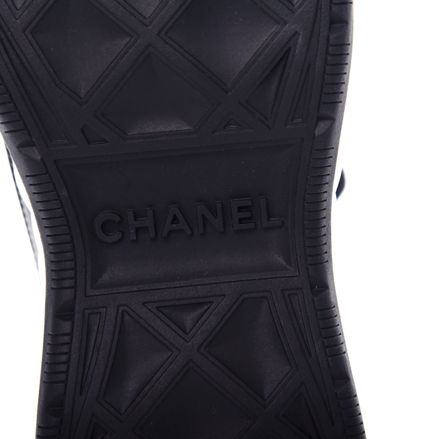 Chanel Velvet Calfskin Mixed Fibers CC Sneakers 37.5 Black 9 of 11