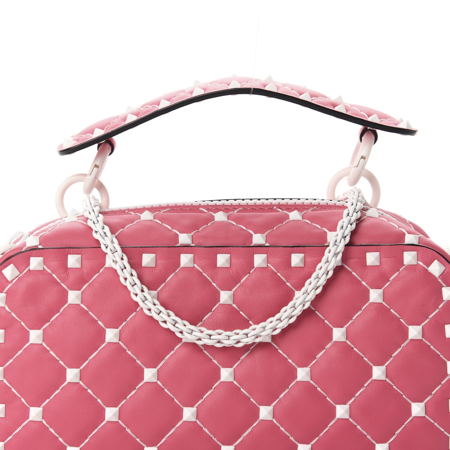 Valentino Garavani Lambskin Free Rockstud Spike Camera Bag Shadow Pink 9 of 10
