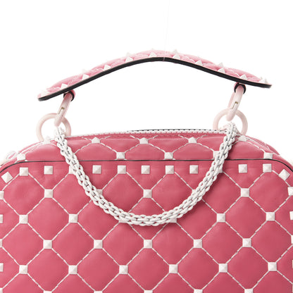 Valentino Garavani Lambskin Free Rockstud Spike Camera Bag Shadow Pink 9 of 10