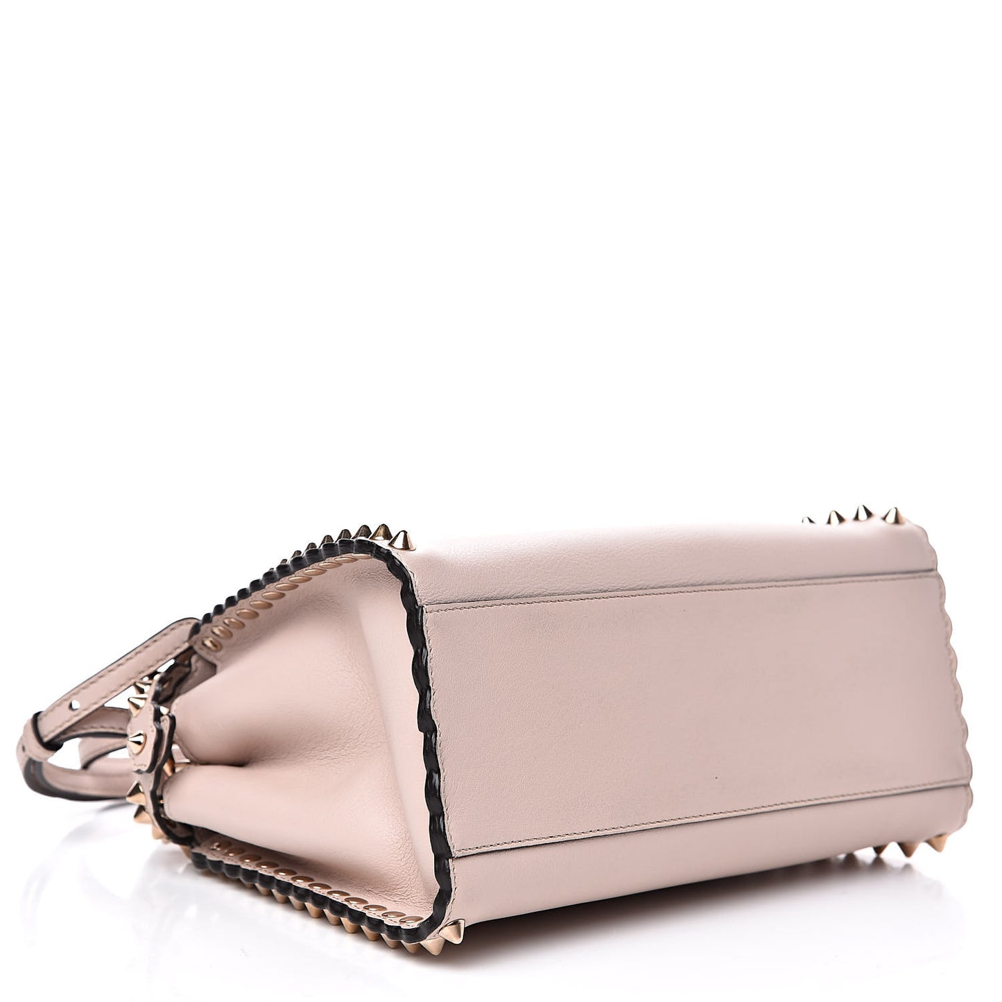 Vitello Seta Shiny Nappa Scalloped Studded Mini Peekaboo Iconic Satchel Soap