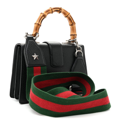 Gucci Dollar Calfskin Crystal Web Mini Dionysus Bamboo Top Handle Bag Black Black Diamond 3 of 12