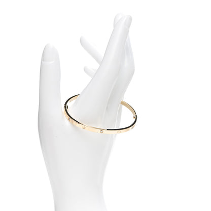 Cartier 18K Yellow Gold 6 Diamond Small LOVE Bracelet 17 2 of 5