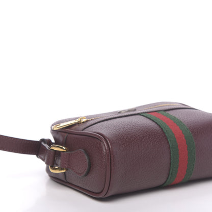 Gucci Calfskin Web Mini Ophidia Shoulder Bag Vintage Bordeaux 8 of 11