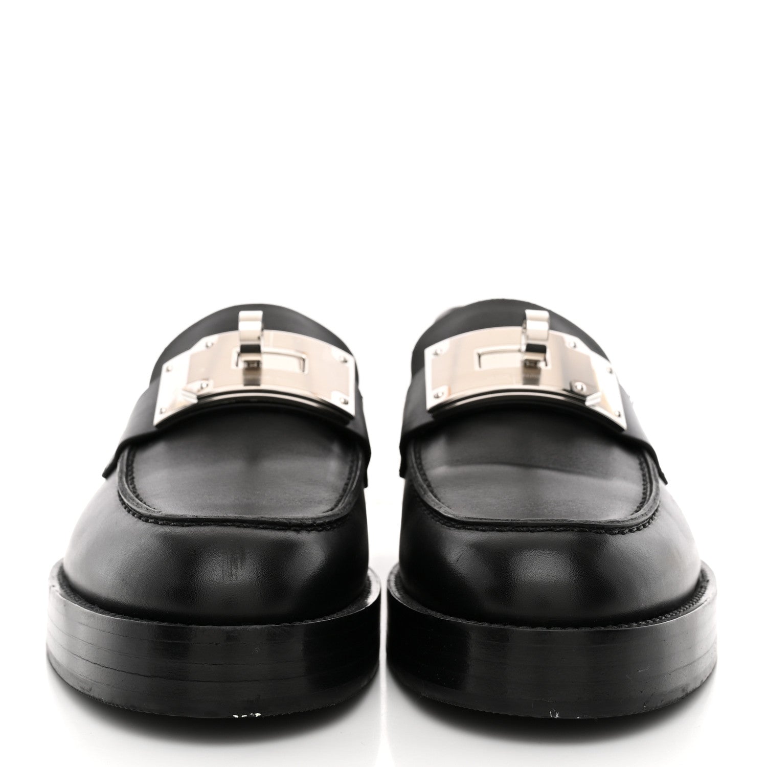 Hermes Calfskin Womens Hot Loafer 38 Black 3 of 14