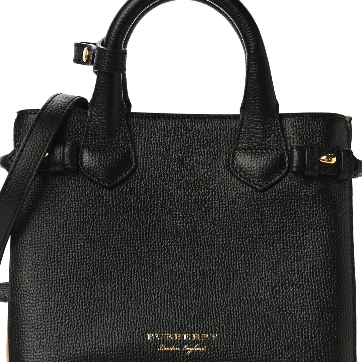 Derby Calfskin House Check Baby Banner Tote Black