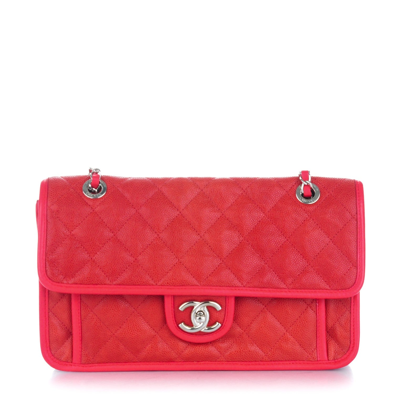 Chanel Caviar Quilted Medium French Riviera Flap Red 1 of 8