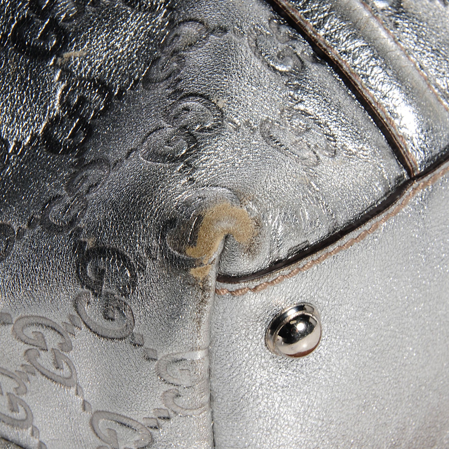 Gucci Guccissima Britt Medium Tote Silver 8 of 8