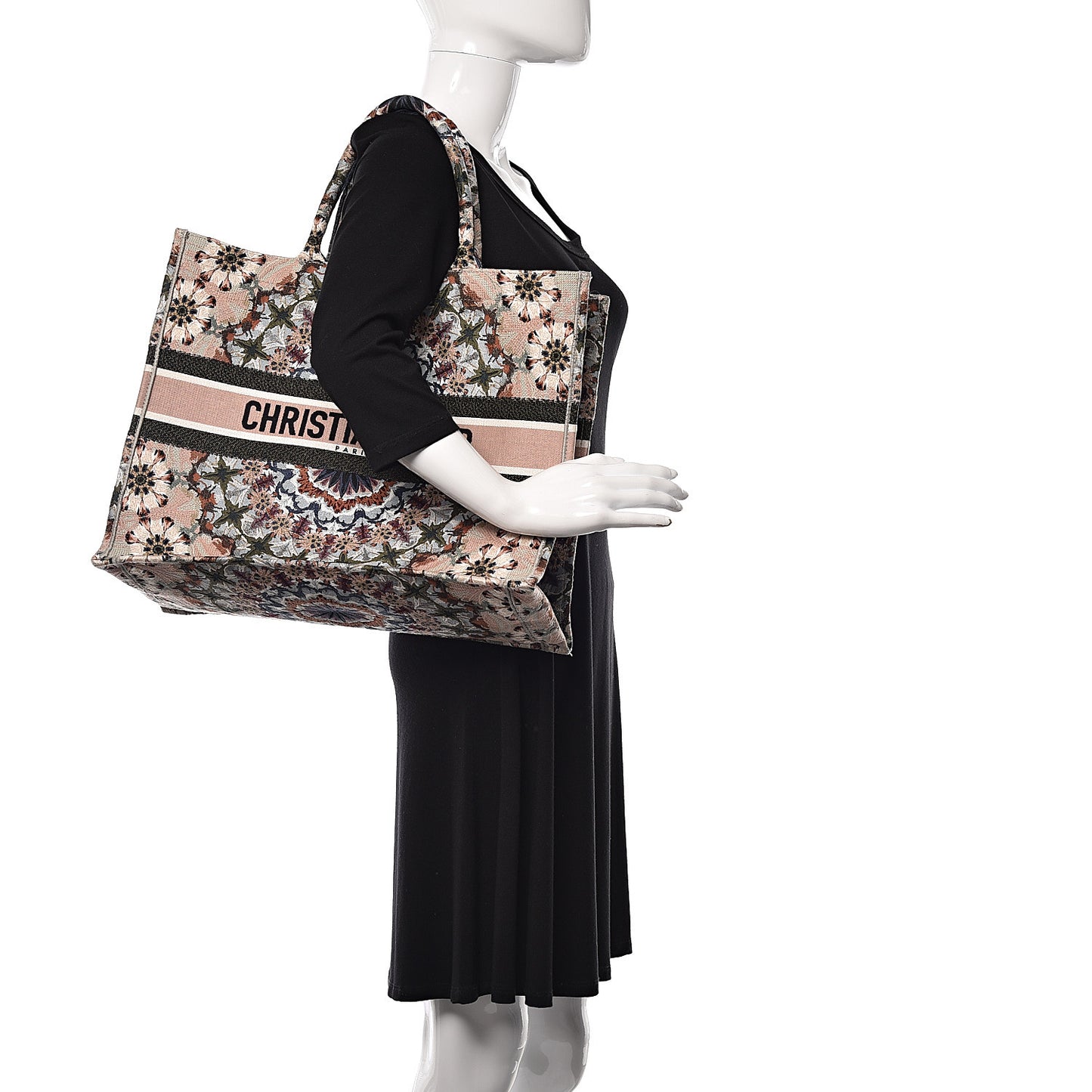 Canvas Embroidered KaleiDioroscopic Book Tote Multicolor