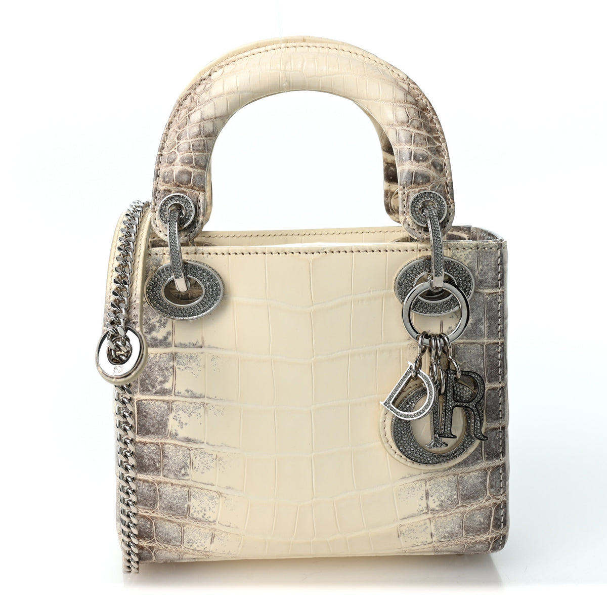 Christian Dior Niloticus Crocodile Himalaya Crystal Mini Lady Dior White 1 of 9