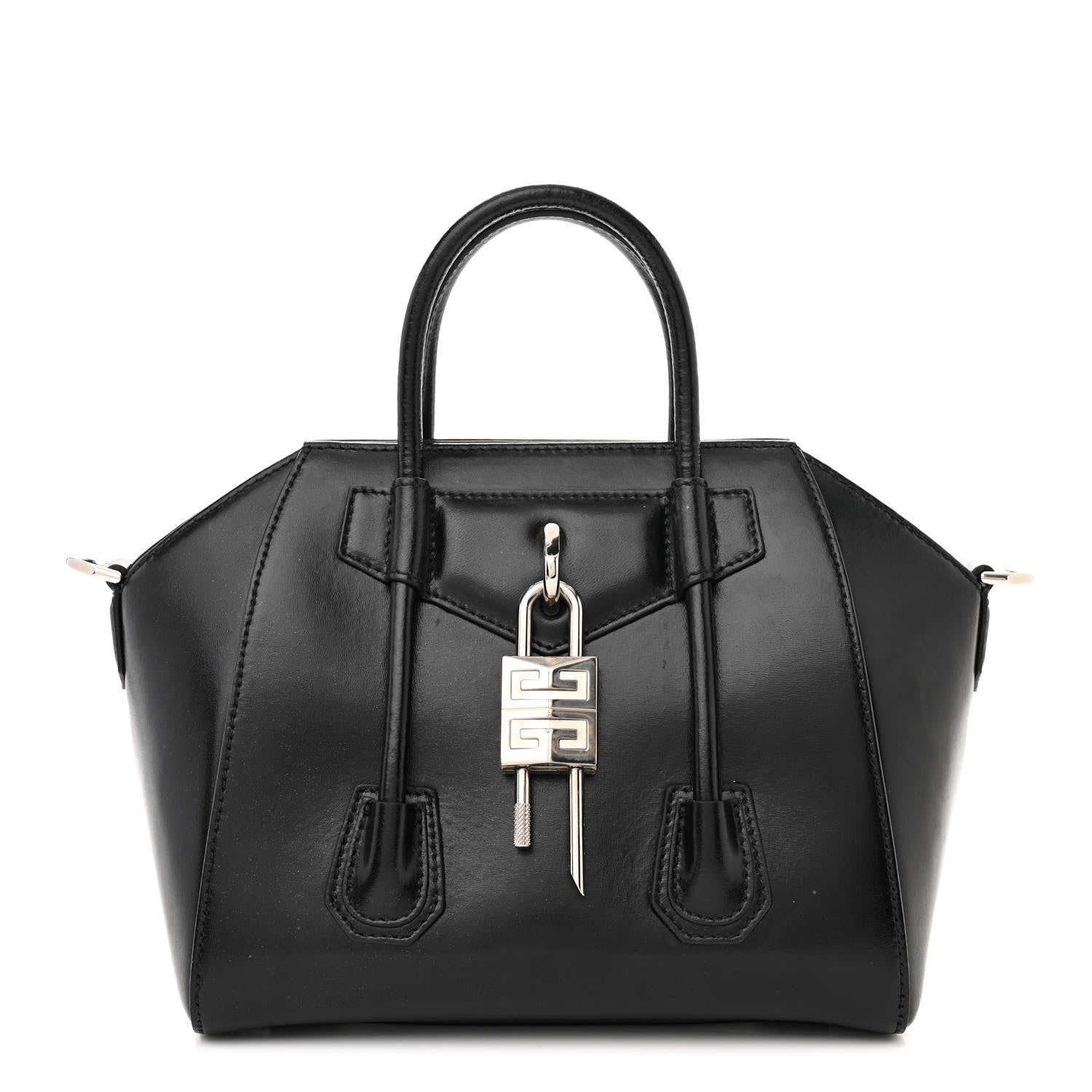 Givenchy Box Calfskin Mini Lock Antigona Shoulder Bag Black 1 of 21
